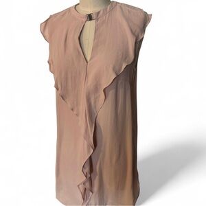 H&M Blush Pink Ruffle Blouse
